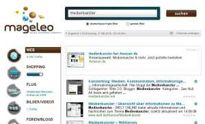 Aufgeräumt: Die Suchmaske von mageleo